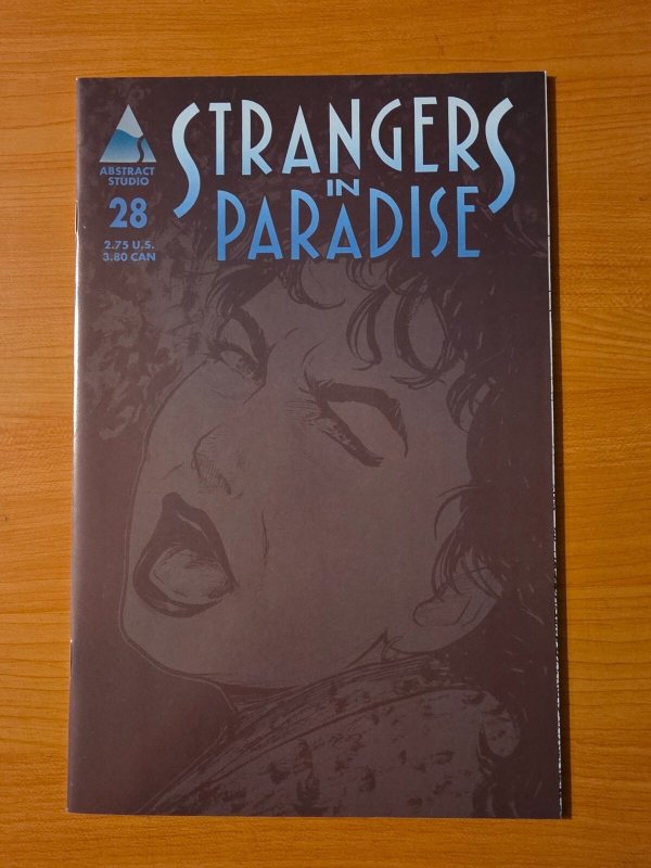Strangers in Paradise #28 (1999), raw comic book in NM condition — front cover