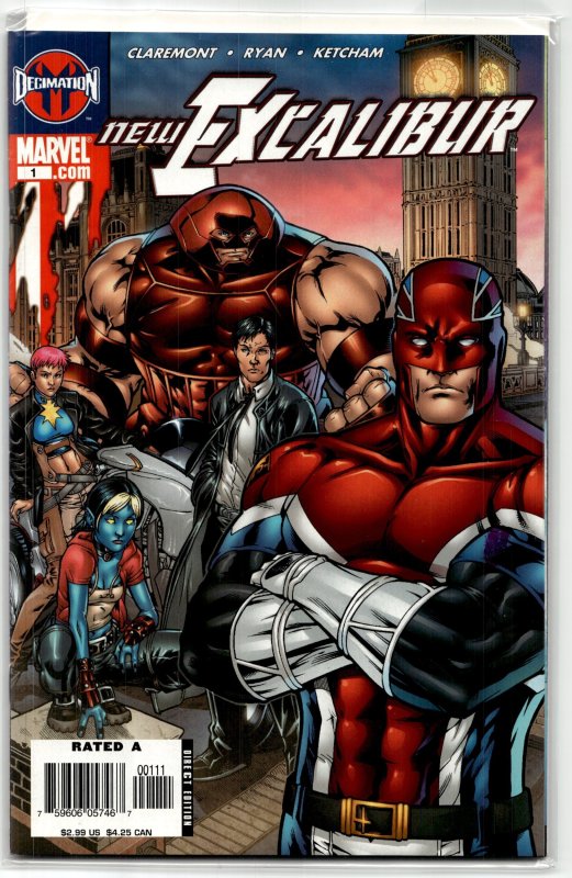 New Excalibur #1 (2006), raw, ungraded comic book — front cover