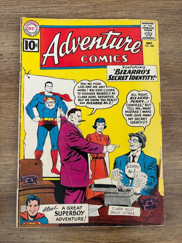 Adventure Comics #288 (DC Comics), raw comic book in FN condition — front cover