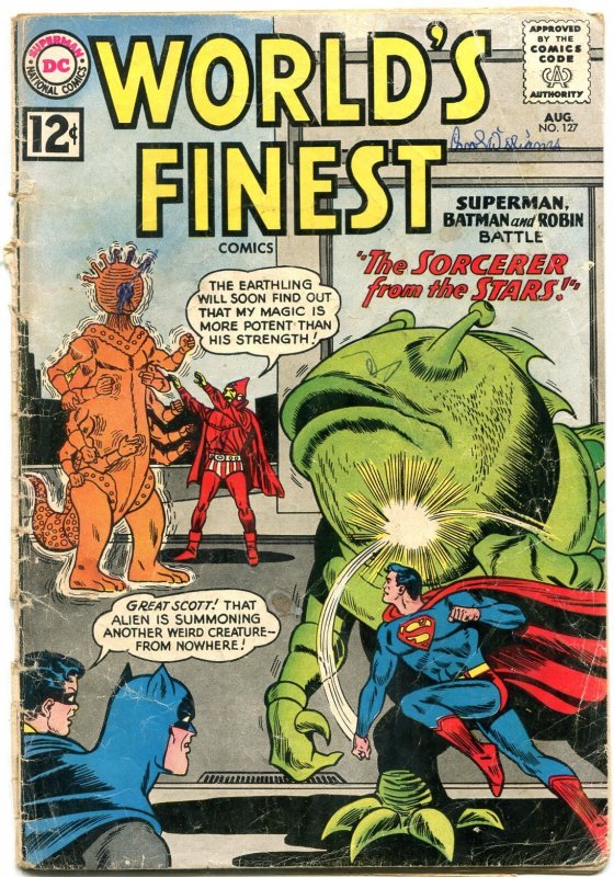 Worlds Finest #127 (DC Comics, 1962), raw comic book in FR condition — front cover