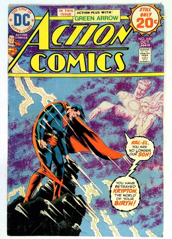 Action #440 (DC Comics, 1974), raw comic book in VG condition — front cover