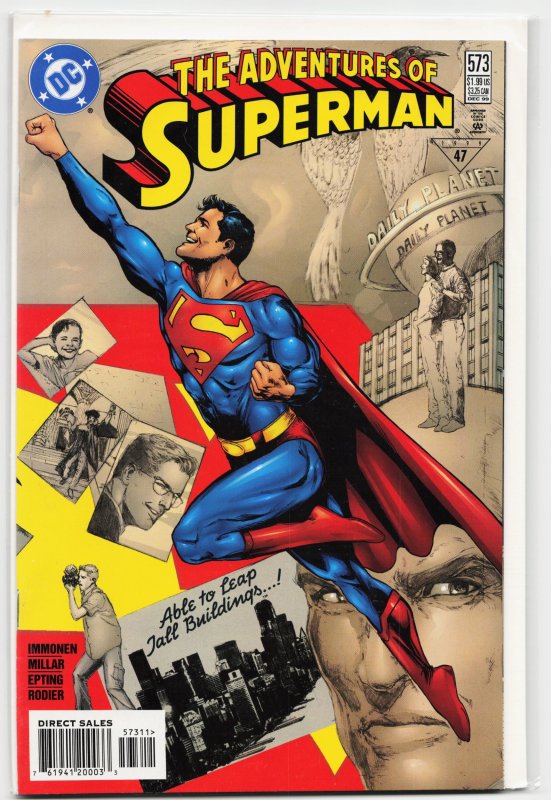 Adventures of Superman #573 (DC Comics, 1999), raw, ungraded comic book — front cover