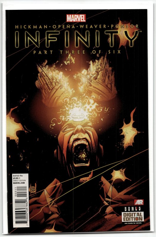 Infinity #3 (Marvel Comics, 2013), raw, ungraded comic book — front cover