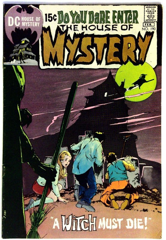 House of Mystery #190 (DC Comics, 1971), raw comic book in FN condition — front cover