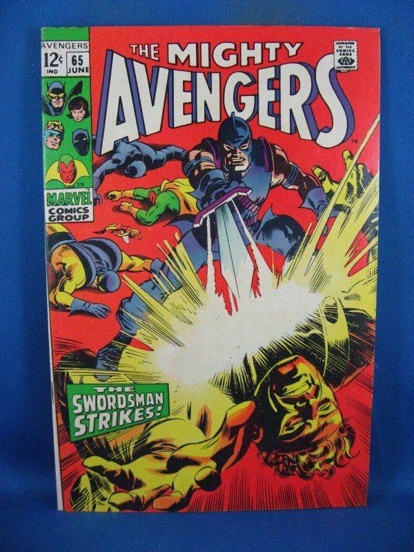 Avengers #65 (Marvel Comics, 1969), raw comic book in VF condition — front cover