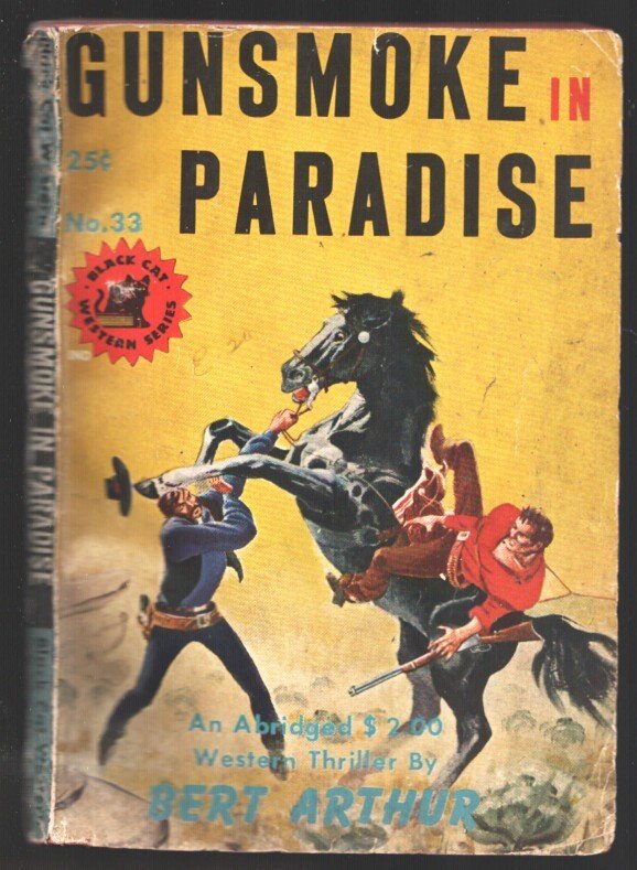 Black Cat Western Series Pulp #33 (1948), raw, ungraded comic book — front cover