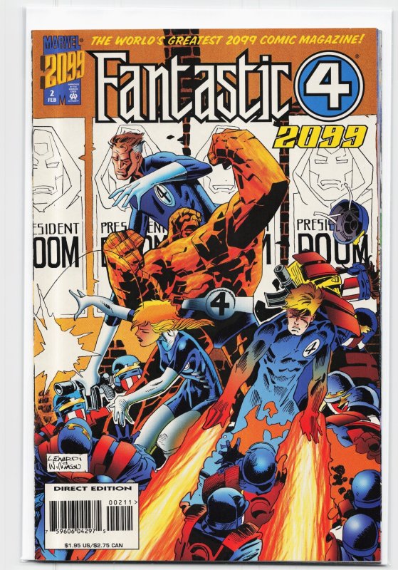 Fantastic Four 2099 #2 (1996), raw, ungraded comic book — front cover