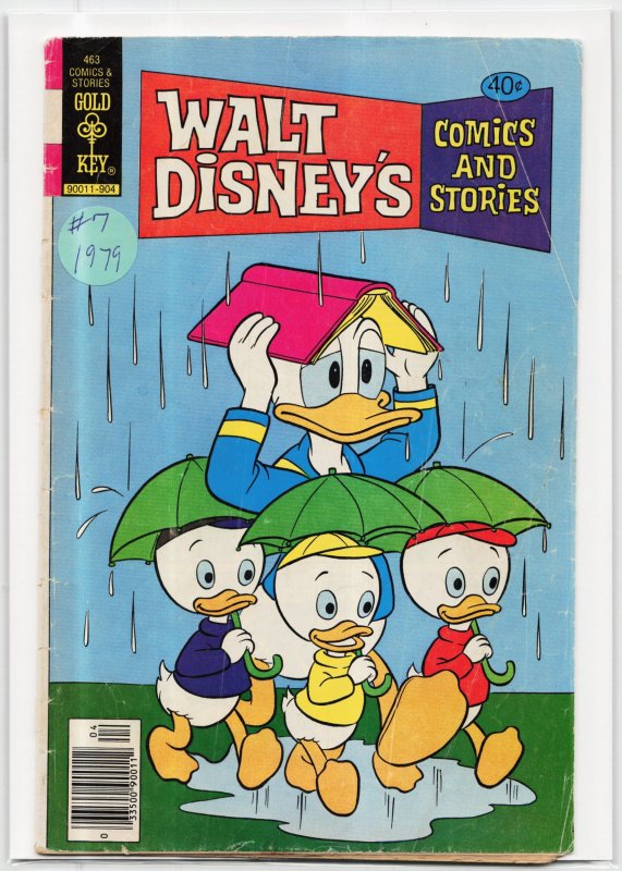 Walt Disney's Comics and Stories #463 (Gold Key, 1979), raw, ungraded comic book — front cover