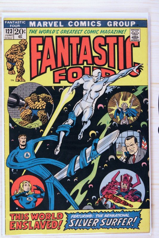 Fantastic Four #123 (Marvel Comics, 1972), raw comic book in FN/VF 7.0 condition — front cover
