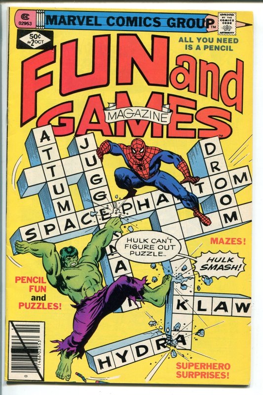 Marvel Fun and Games #2 (Marvel Comics, 1979), raw, ungraded comic book — front cover
