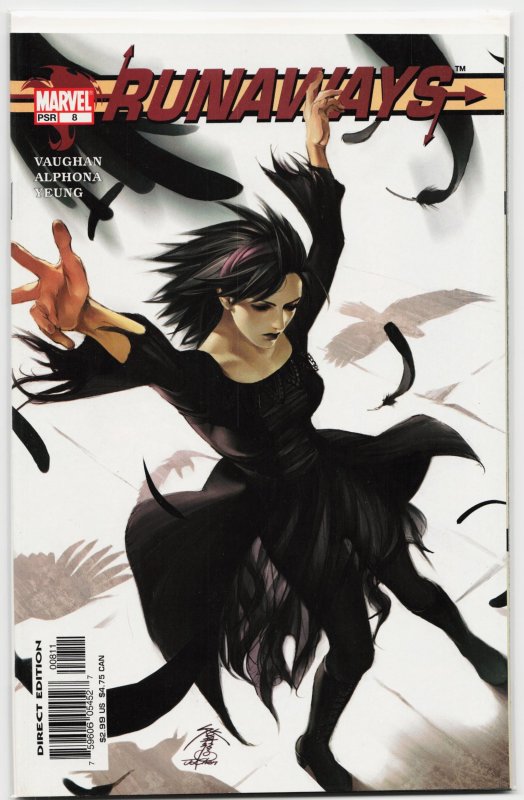 Runaways #8 (Marvel Comics, 2004), raw, ungraded comic book — front cover