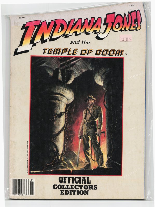 Indiana Jones and the Temple of Doom #1 (Marvel Comics, 1984), raw, ungraded comic book — front cover