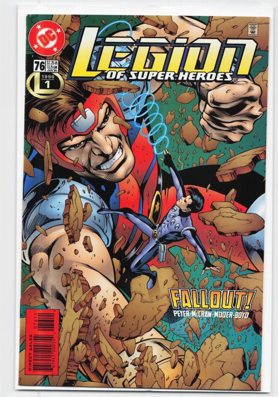 Legion of Super-Heroes #76 (DC Comics, 1996), raw, ungraded comic book — front cover
