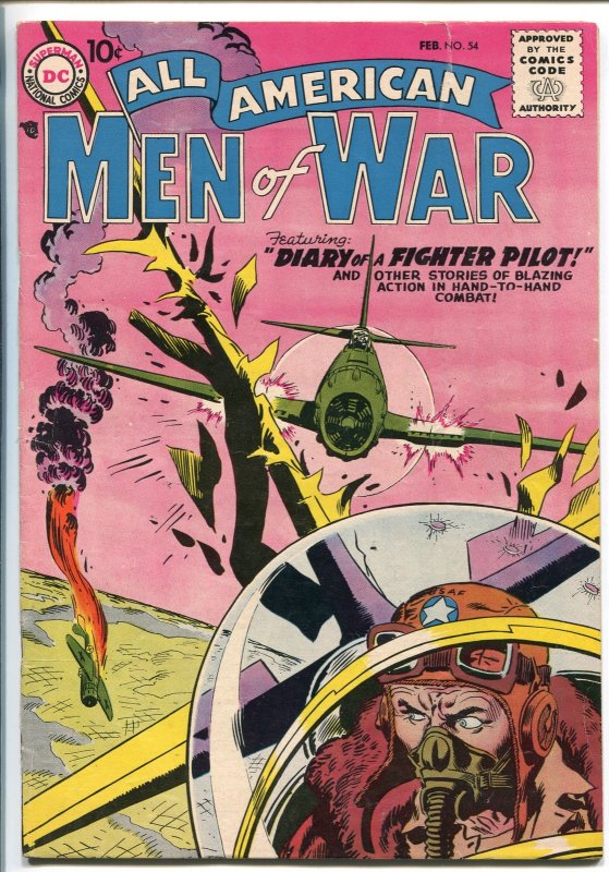 All-American MEN OF WAR #54-1958-Wwii-Dc-Silver Age-Air FORCE-vf Minus (DC Comics), raw, ungraded comic book — front cover