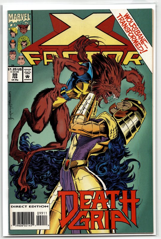 X-Factor #99 (Marvel Comics, 1994), raw, ungraded comic book — front cover
