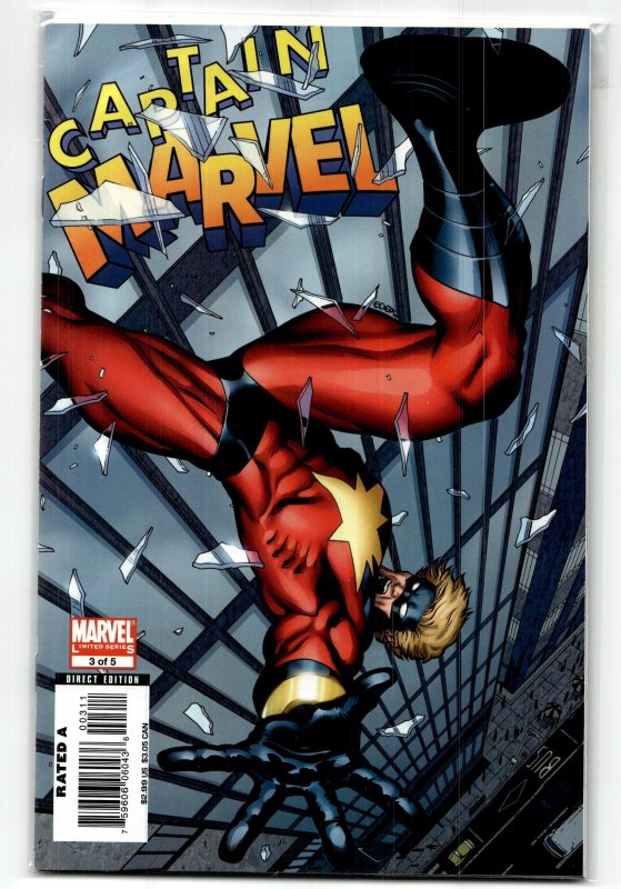 Captain Marvel #3 (Marvel Comics, 2008), raw, ungraded comic book — front cover