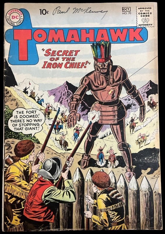 Tomahawk #70 (DC Comics, 1960), raw comic book in FR/GD condition — front cover
