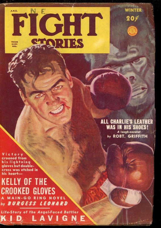 Fight Stories - Winter/49-50 - Condition: Vg-Fn - Sports Pulp - 73292, raw comic book in FN condition — front cover