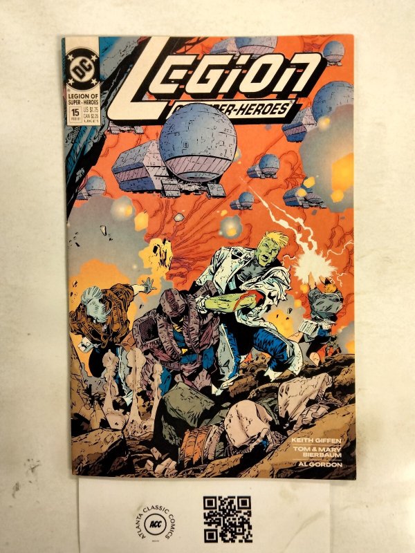 Legion of Super-Heroes #15 (DC Comics), raw comic book in NM condition — front cover