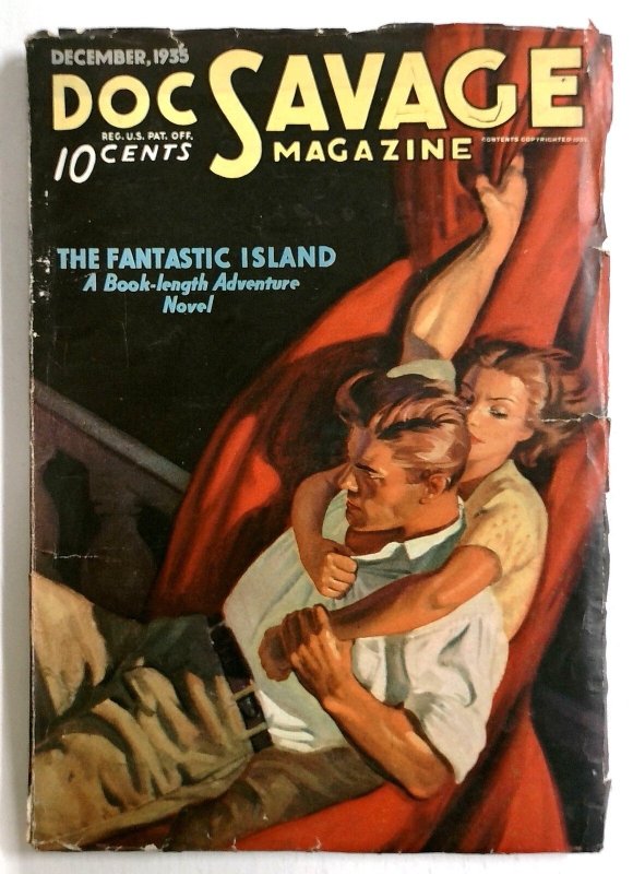 Doc Savage - Dec 1935 - the Fantastic Island - Street and Smith - Hero Pulp (Street and Smith, 1935), raw, ungraded comic book — front cover