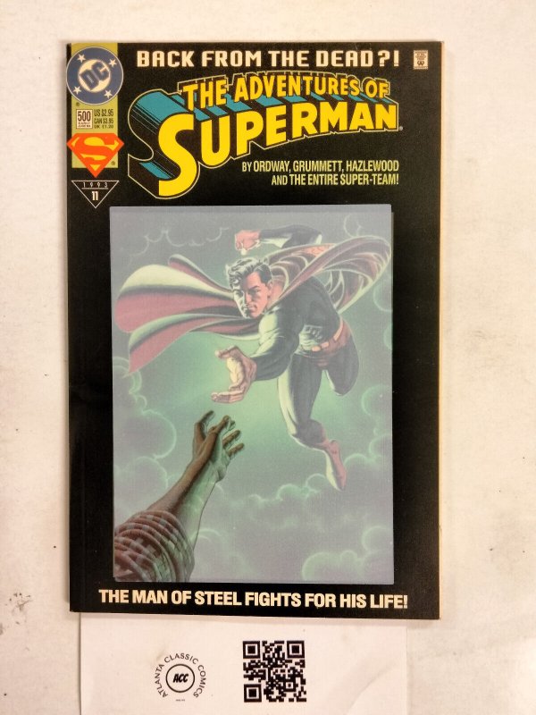 Adventures of Superman #500 (DC Comics, 1993), raw comic book in NM condition — front cover