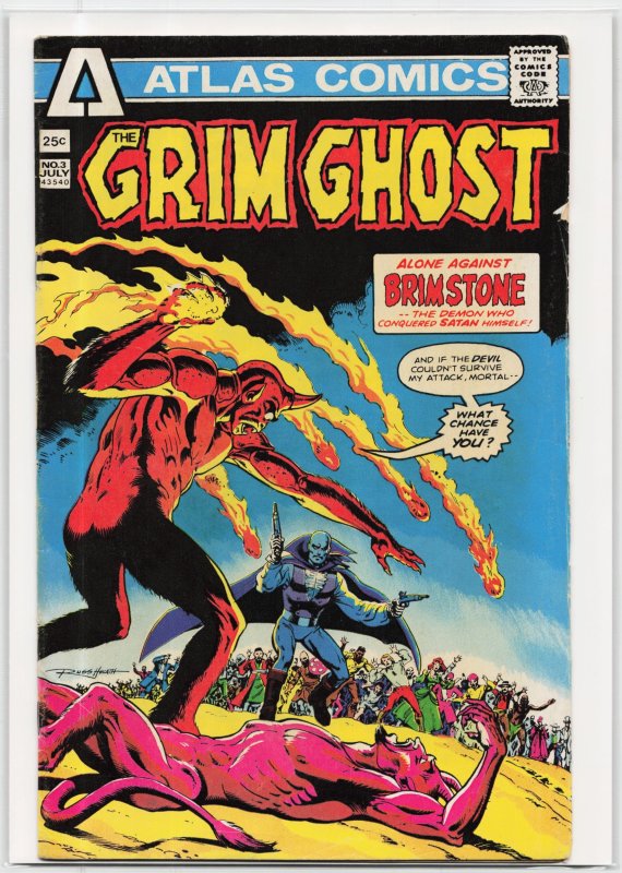 The Grim Ghost #3 (1975), raw, ungraded comic book — front cover