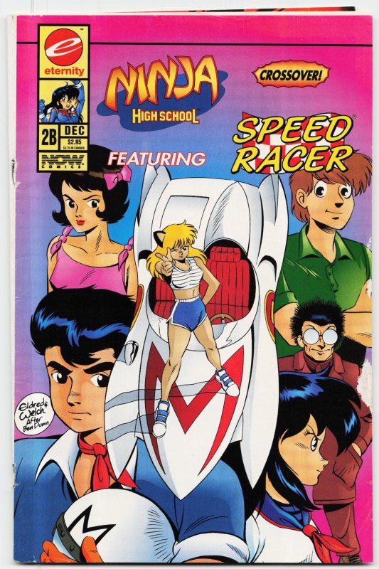 Ninja High School Featuring Speed Racer #2B (1993), raw, ungraded comic book — front cover