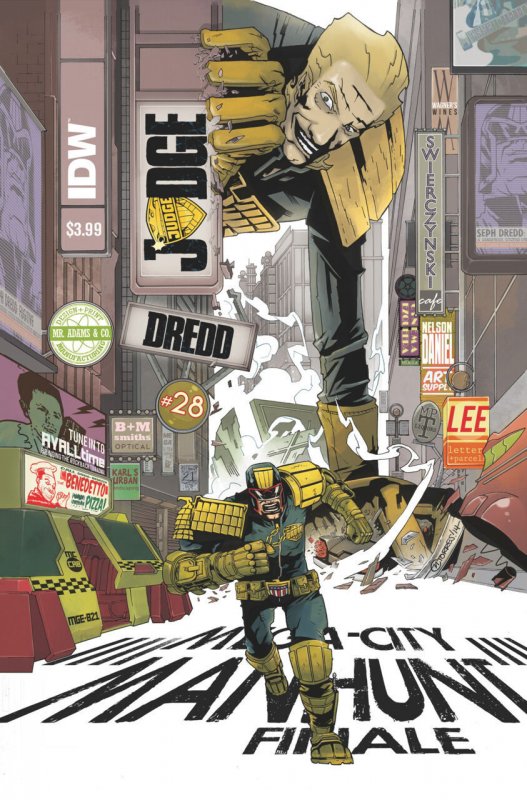 Judge Dredd #28 (IDW Publishing, 2012), raw comic book in VF/NM condition — front cover