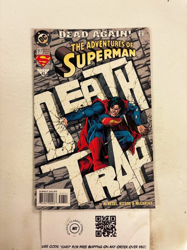 The Adventures of Superman #517 (DC Comics, 1994), raw comic book in NM condition — front cover