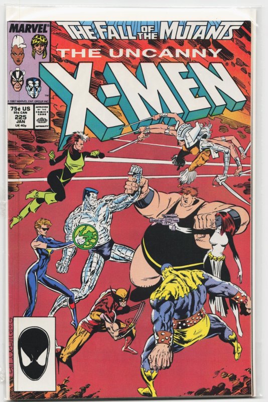 The Uncanny X-Men #225 (Marvel Comics, 1988), raw, ungraded comic book — front cover