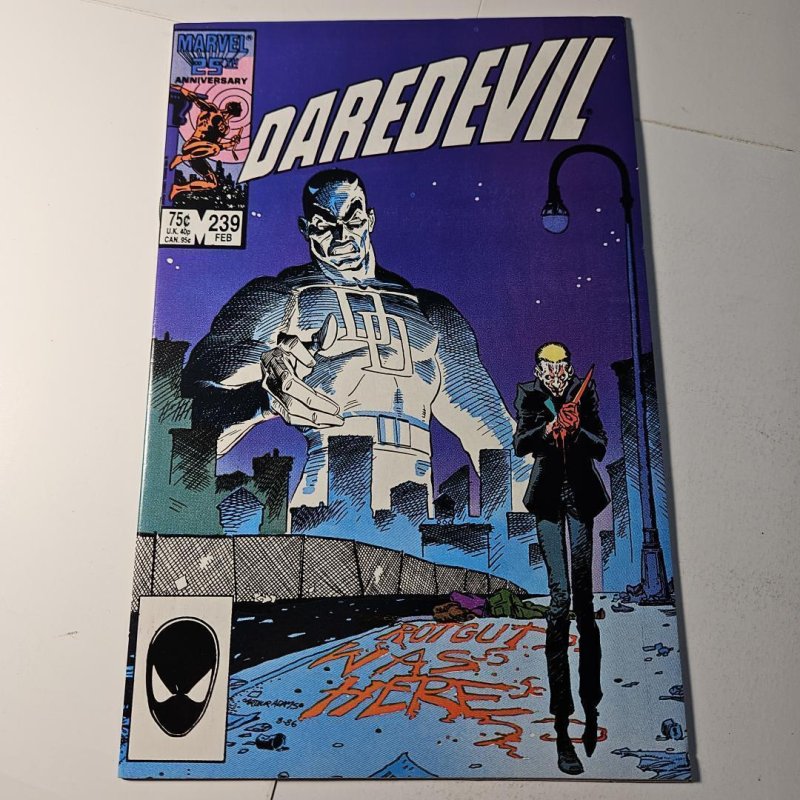 Daredevil #239 (Marvel Comics, 1987), raw comic book in VF condition — front cover