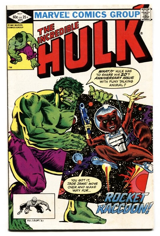Incredible Hulk #271 (Marvel Comics, 1981), raw comic book in VF condition — front cover