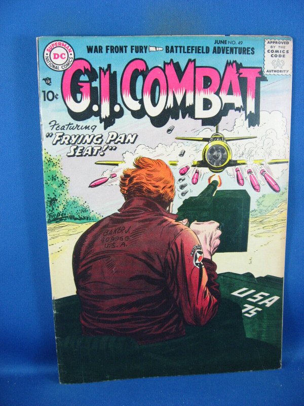 G I Combat #49 (DC Comics, 1957), raw, ungraded comic book — front cover