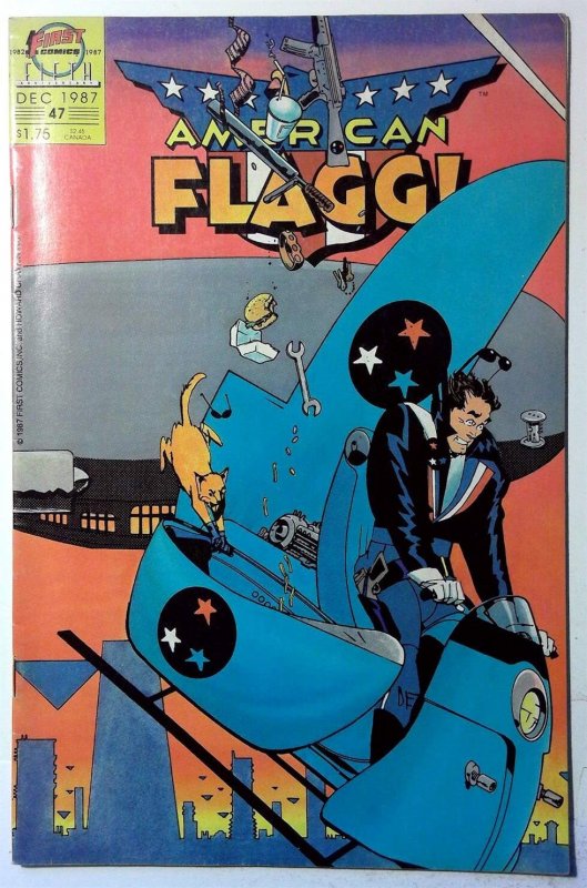 American Flagg! #47 (1987), raw, ungraded comic book — front cover