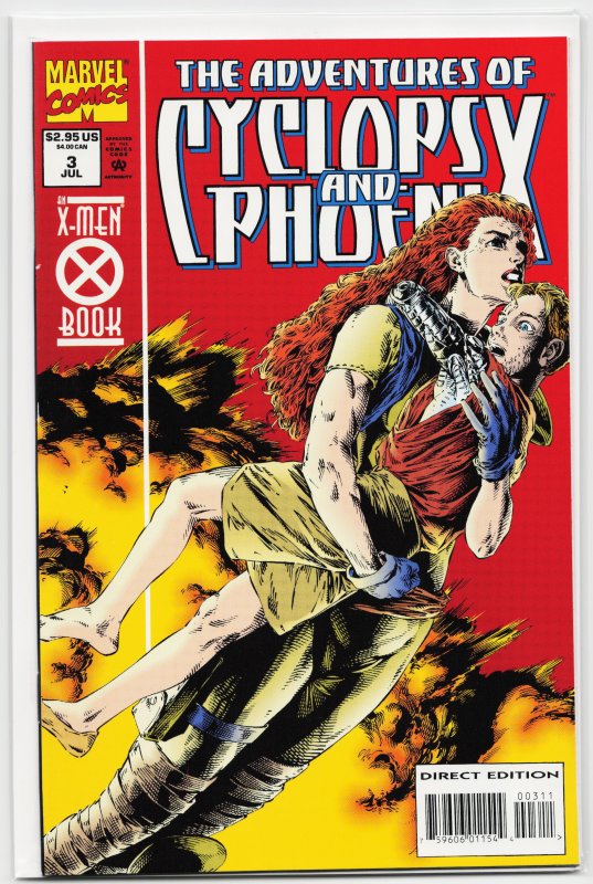 The Adventures of Cyclops and Phoenix #3 (Marvel Comics, 1994), raw, ungraded comic book — front cover