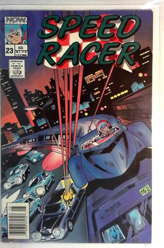 1989 Speed Racer #23 (1989), raw comic book in VF condition — front cover