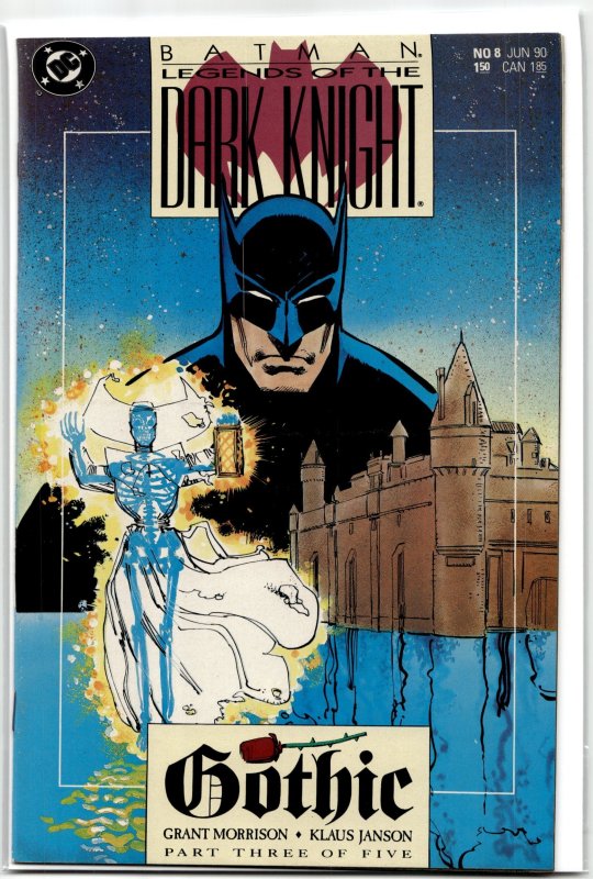 Legends of the Dark Knight #8 (1990), raw, ungraded comic book — front cover
