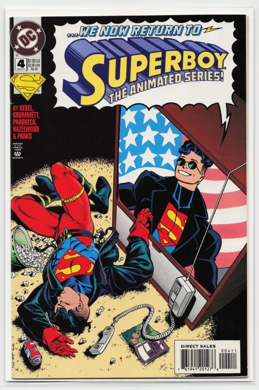 Superboy #4 (DC Comics, 1994), raw, ungraded comic book — front cover