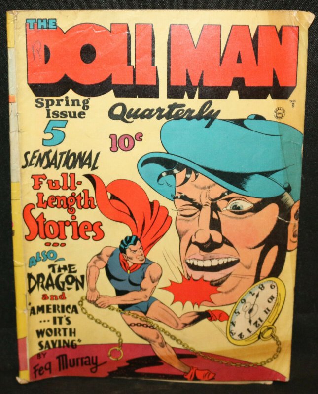 Doll Man #2 (1942), raw comic book in 4.0 condition — front cover