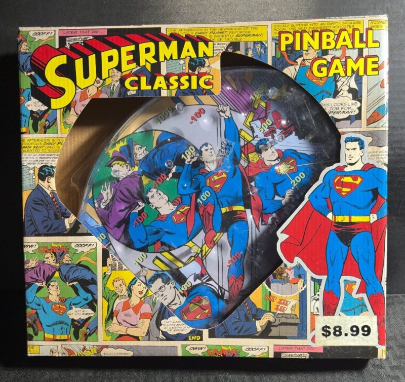 2003 Superman Classic Pinball Game MIB C-6.5 DC Comics / Schylling Toys (DC Comics, 2003), raw comic book in 6.5 condition — front cover