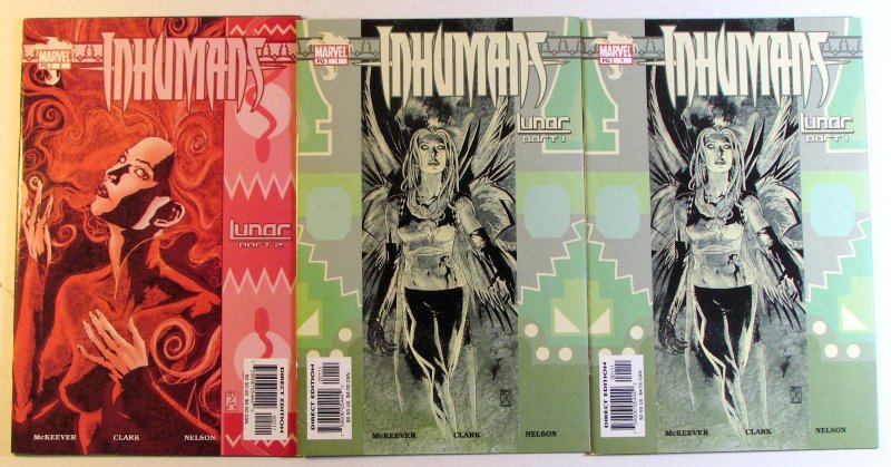 2003 Inhumans Lot of 3 #1 x2, 2 Marvel Comics 4th Series 1st Print Comic Books (Marvel Comics, 2003), raw, ungraded comic book — front cover