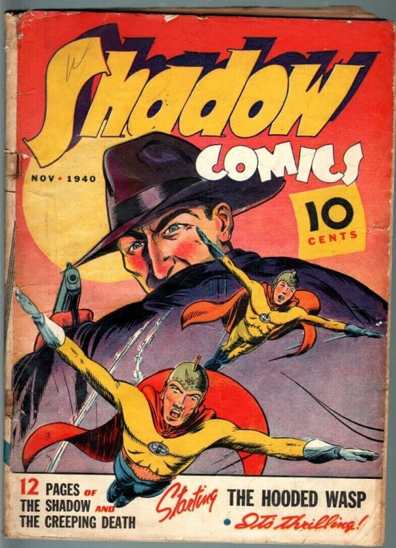 Shadow Comics #7-1940-Horatio Alger-Nick Carter-Golden Age-G Plus G+ (Street & Smith, 1940), raw, ungraded comic book — front cover
