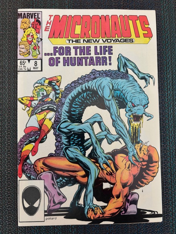 Micronauts: The New Voyages #8 (1985), raw, ungraded comic book — front cover