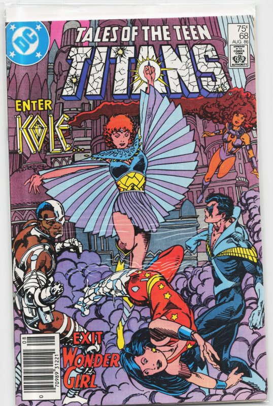 Tales of the Teen Titans #68 (DC Comics, 1986), raw, ungraded comic book — front cover