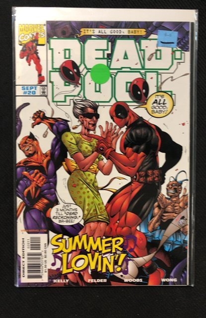 Deadpool #20 (Marvel Comics, 1998), raw, ungraded comic book — front cover