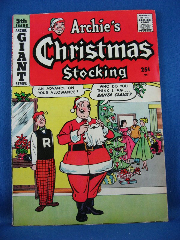Archie's Christmas Stocking #5 (Archie Comics, 1958), raw comic book in VG condition — front cover
