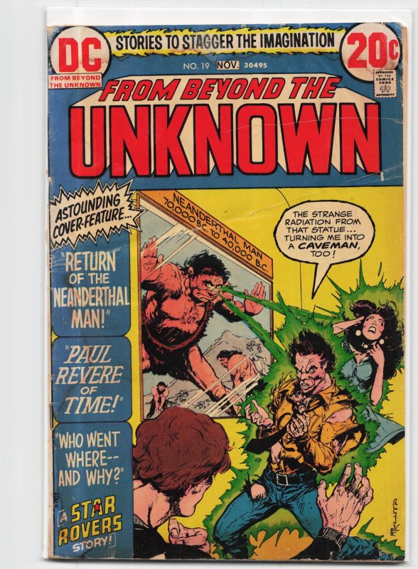 From Beyond the Unknown #19 (1972), raw, ungraded comic book — front cover