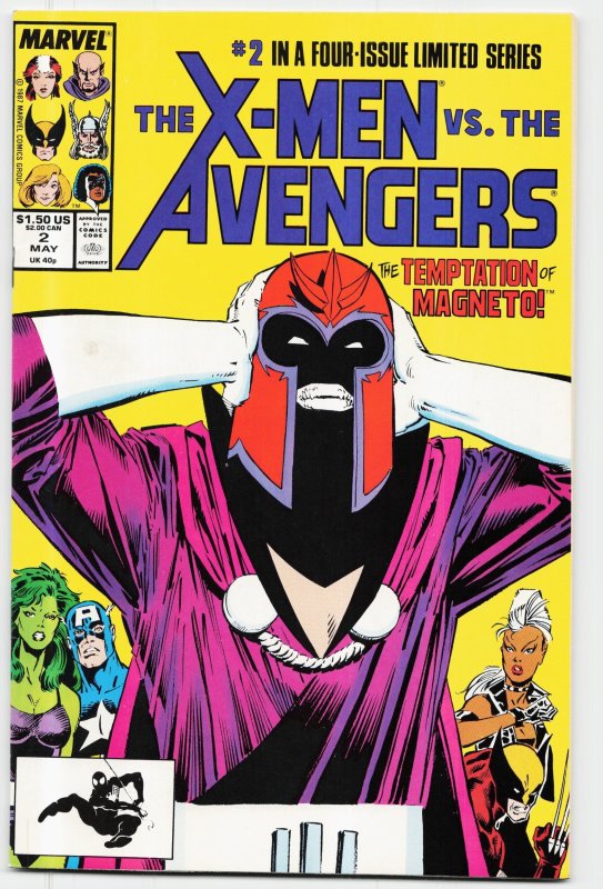 The X-Men vs. The Avengers #2 (1987), raw, ungraded comic book — front cover
