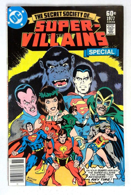 Secret Society of Super-Villains Special (1977) Superman Flash Rich Buckler DC V (DC Comics, 1977), raw, ungraded comic book — front cover