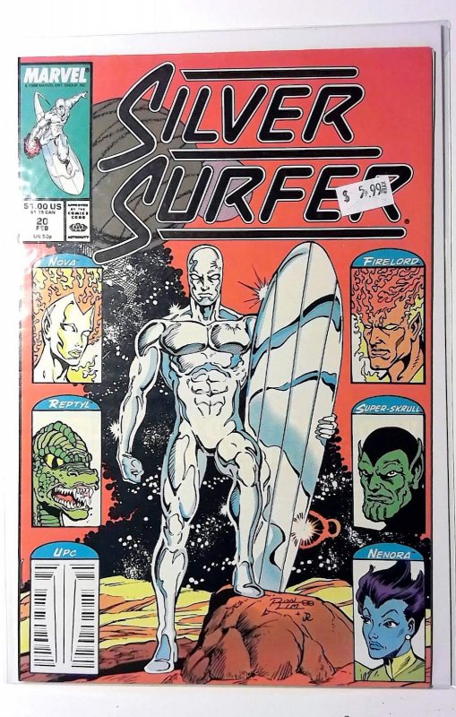 Silver Surfer #20 (Marvel Comics, 1989), raw, ungraded comic book — front cover